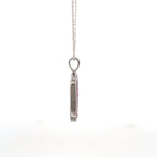 18k White Gold Ruby & White Diamonds Pendant