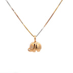 18k Yellow Gold White Diamonds Pendant
