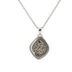 18k White Gold White Diamonds & Black Diamonds Pendants