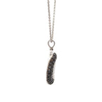 18k White Gold White Diamonds & Black Diamonds Pendants