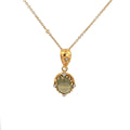 18k Yellow Gold Green.TM White Diamonds Pendants