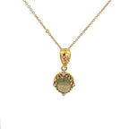 18k Yellow Gold Green.TM White Diamonds Pendants