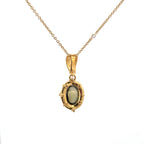 18k Yellow Gold Green.TM White Diamonds Pendants