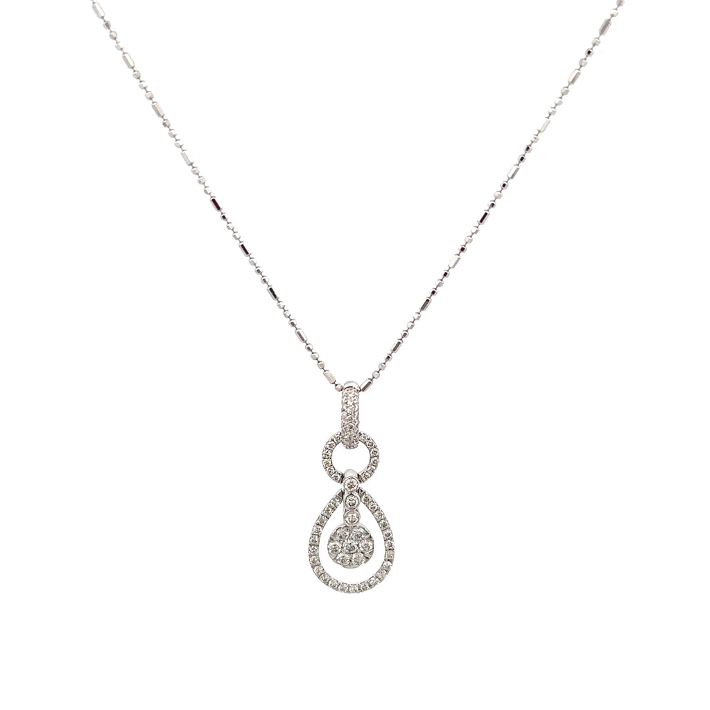 18k White Gold White Diamonds Pendants