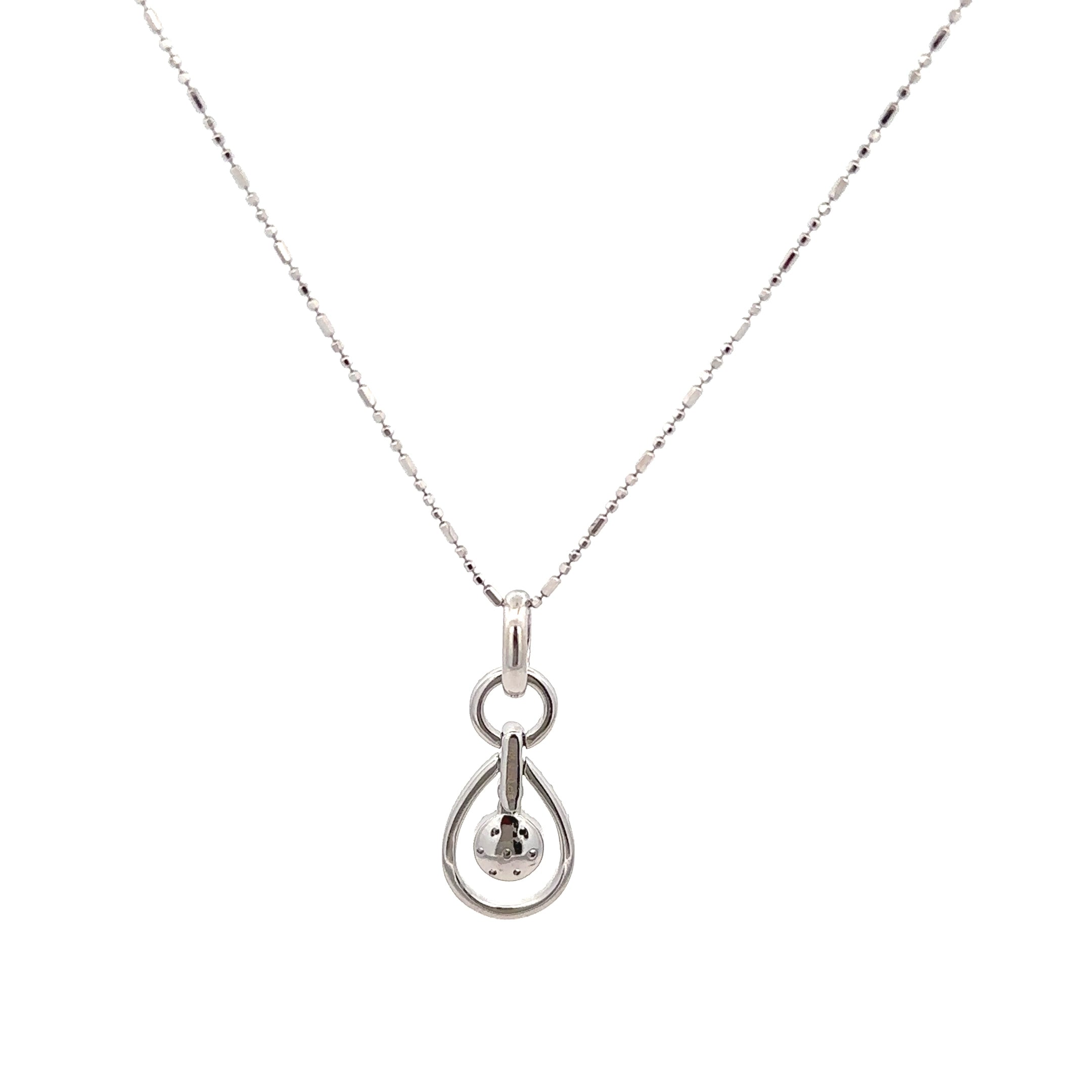 18k White Gold White Diamonds Pendants
