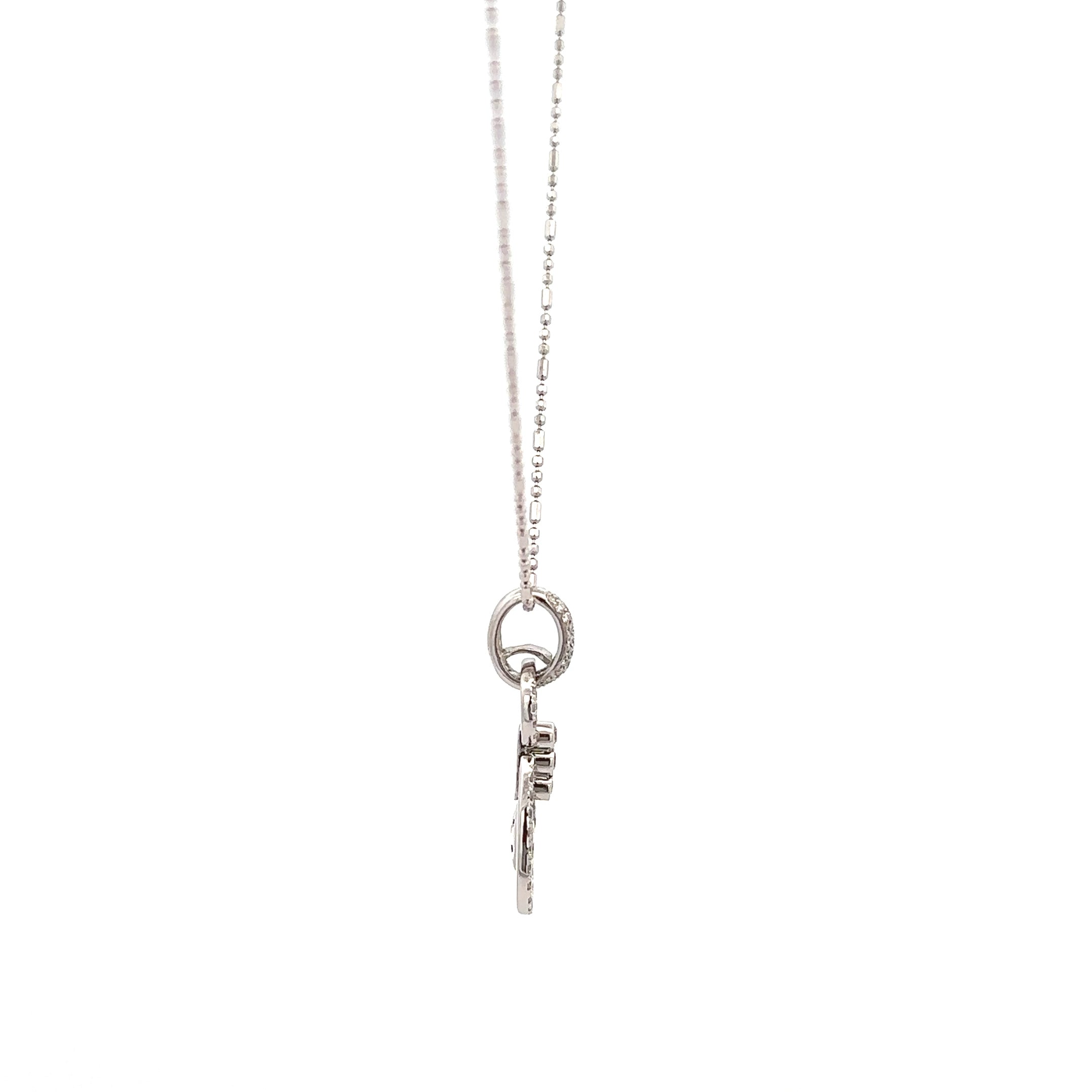 18k White Gold White Diamonds Pendants