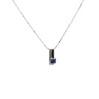18k White Gold Sapphire Pendant