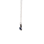 18k White Gold Sapphire Pendant