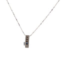 18k White Gold Sapphire Pendant