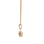 18k Yellow Gold Ruby & White Diamonds Pendant