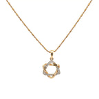 18k Yellow Gold White Diamonds Pendants