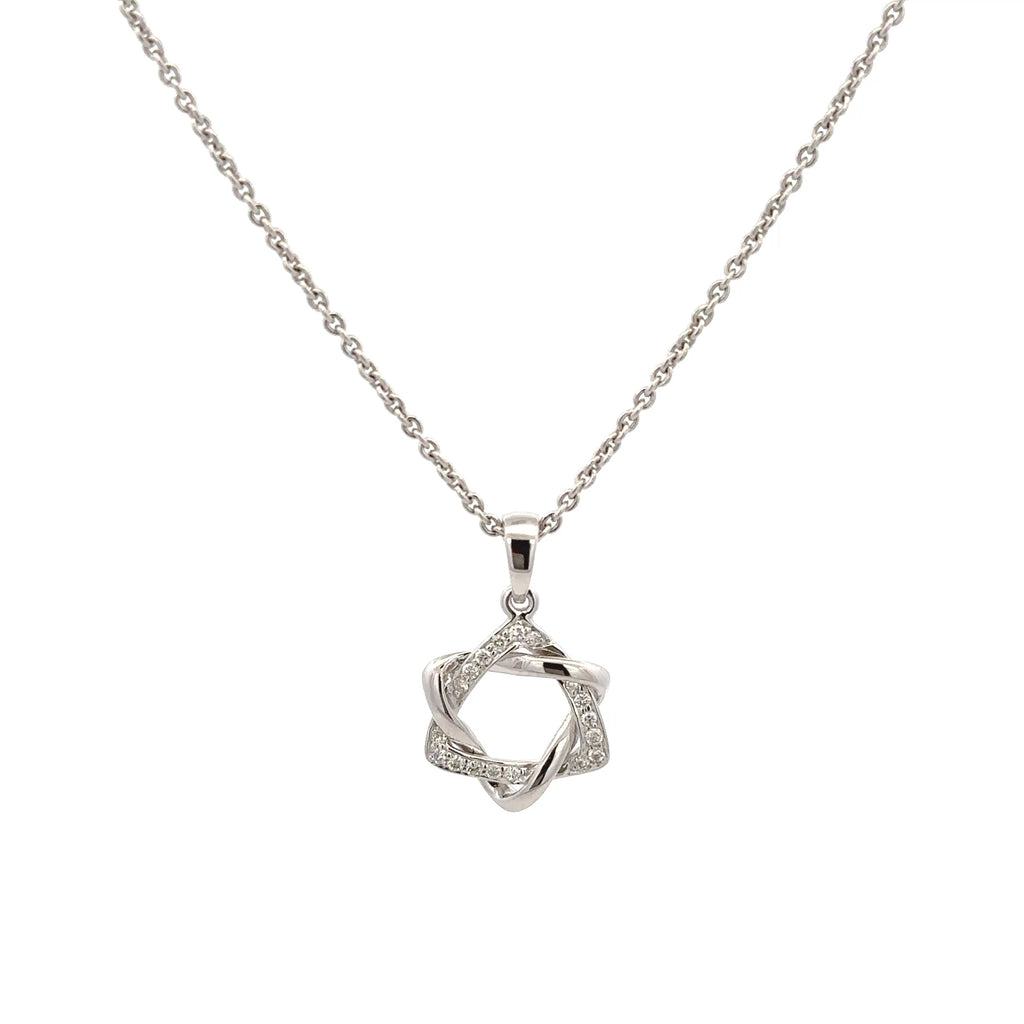 18k White Gold White Diamonds Pendant