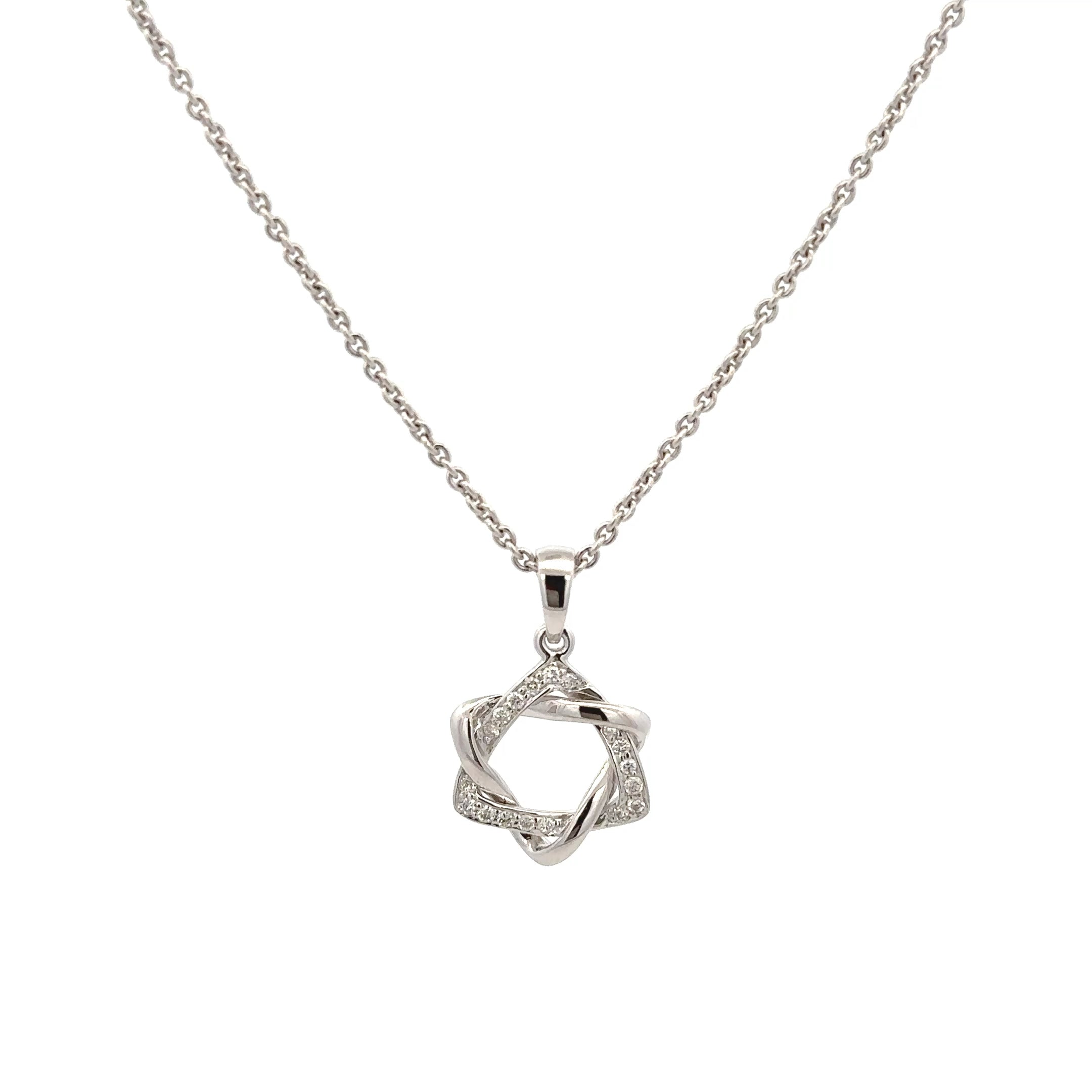 18k White Gold White Diamonds Pendant
