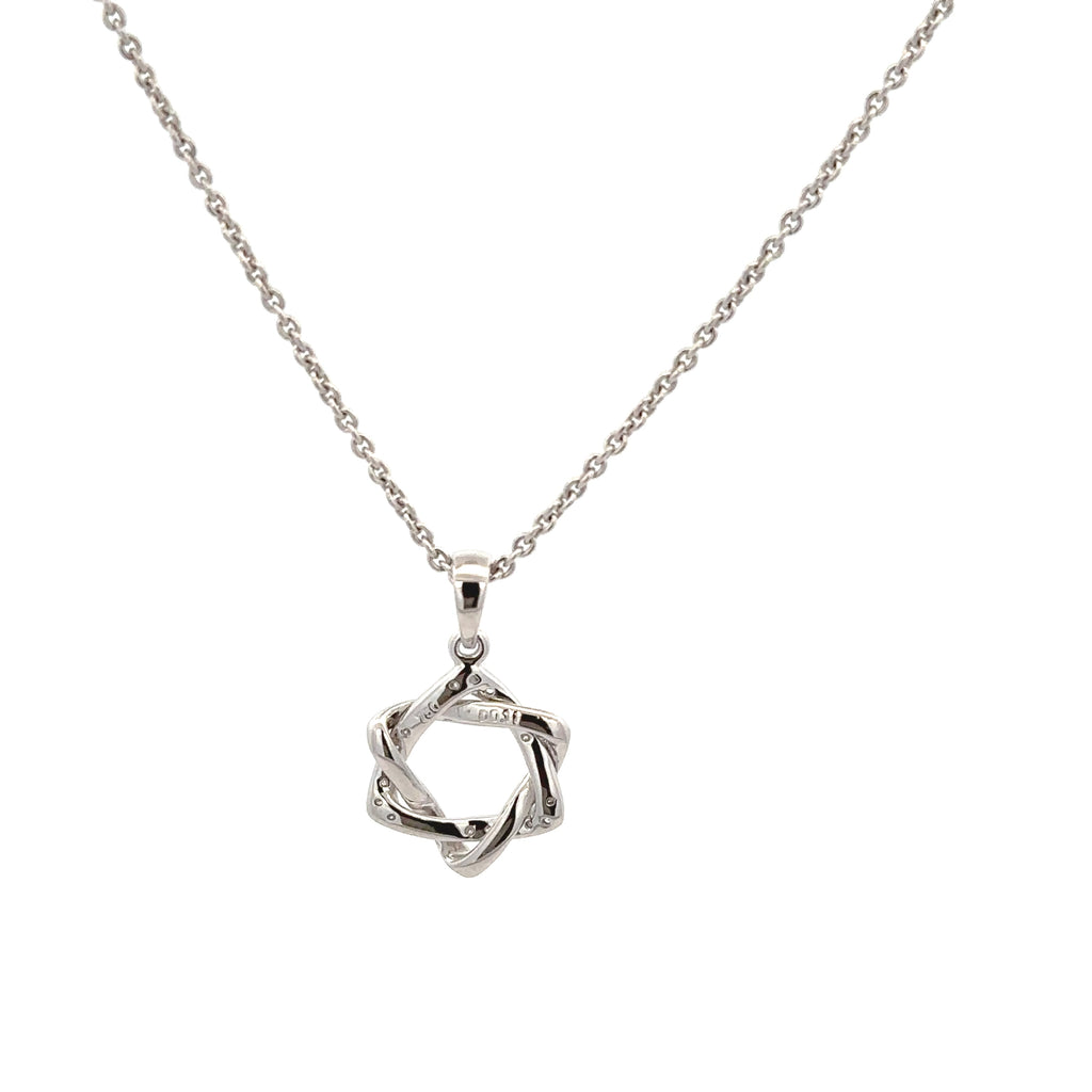 18k White Gold White Diamonds Pendant