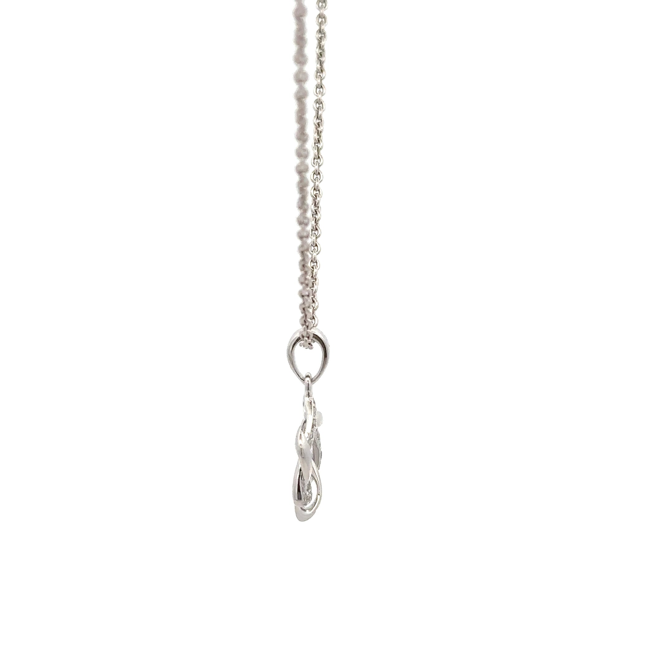 18k White Gold White Diamonds Pendant