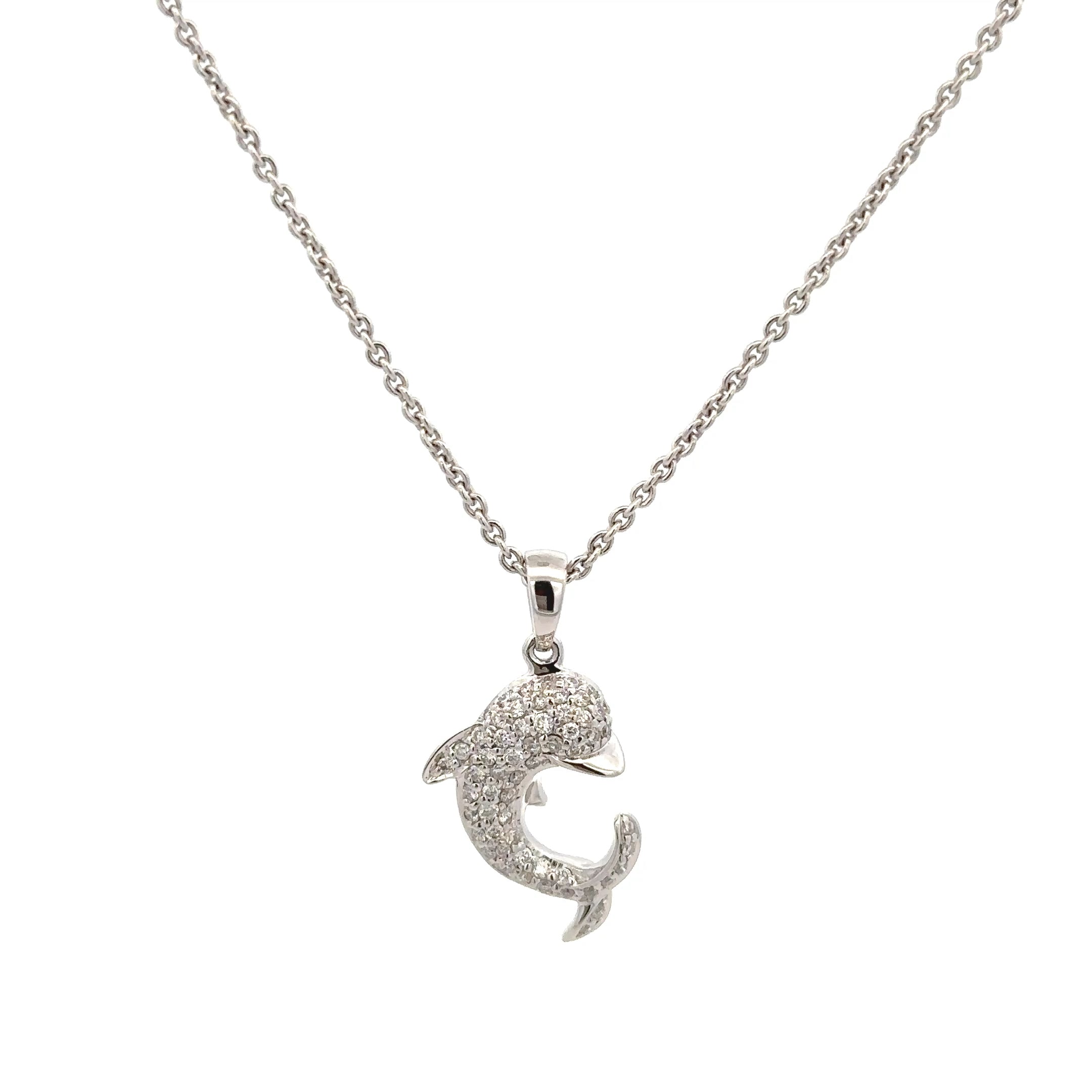 18k White Gold White Diamonds Pendant