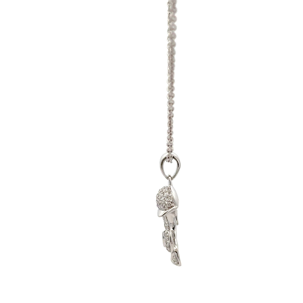 18k White Gold White Diamonds Pendant