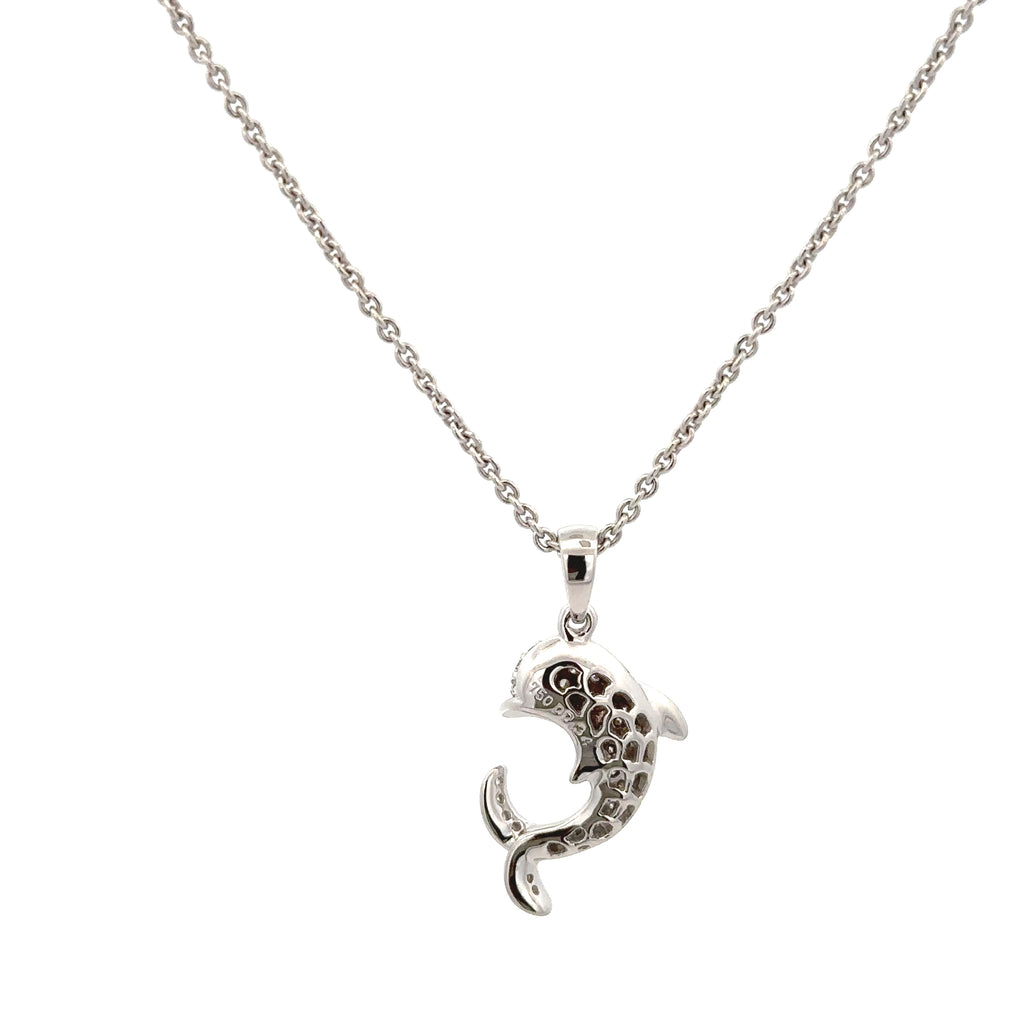 18k White Gold White Diamonds Pendant