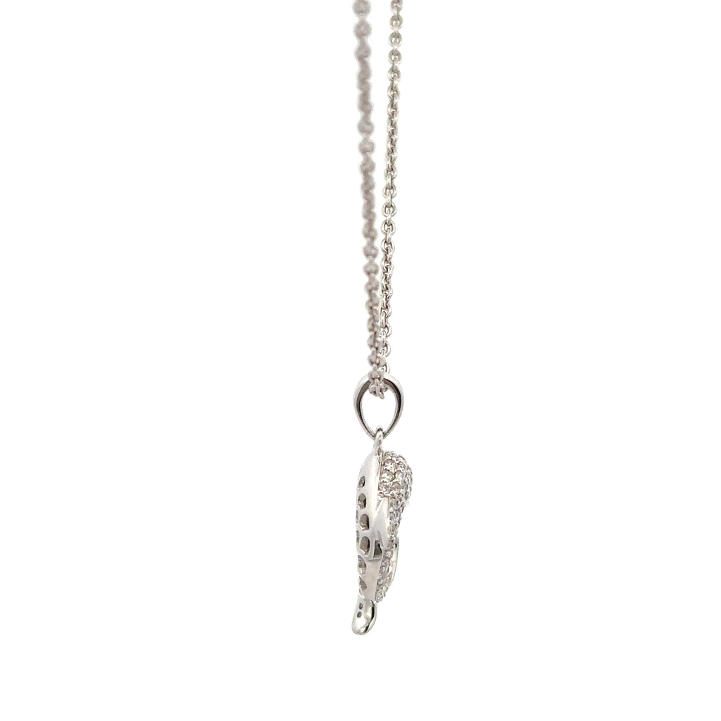 18k White Gold White Diamonds Pendant