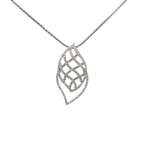 18k White Gold White Diamonds Pendant