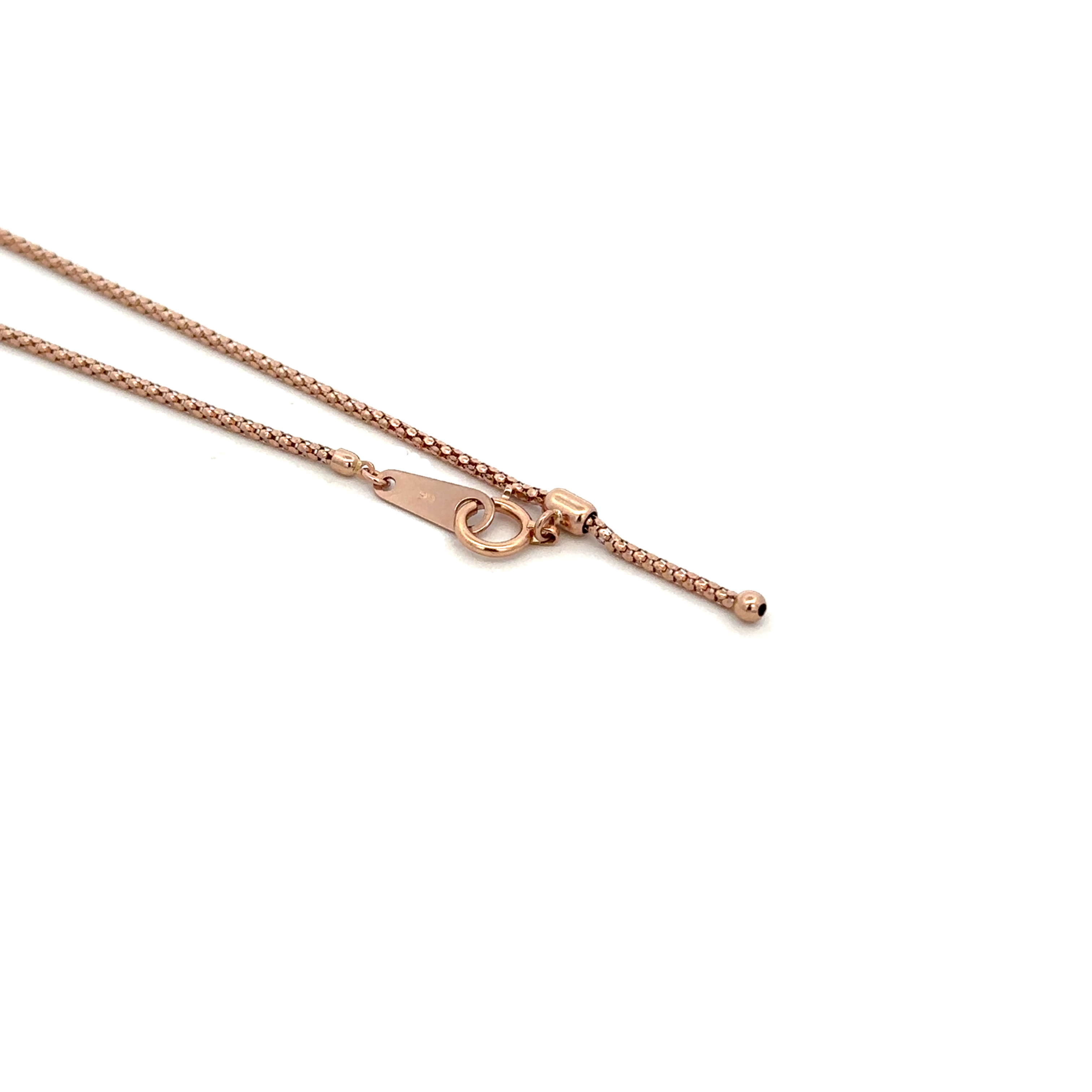 Honey comb weave 18k pink gold chain 18 inch