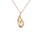 18k Pink Gold White Onyx & White Diamonds Pendant