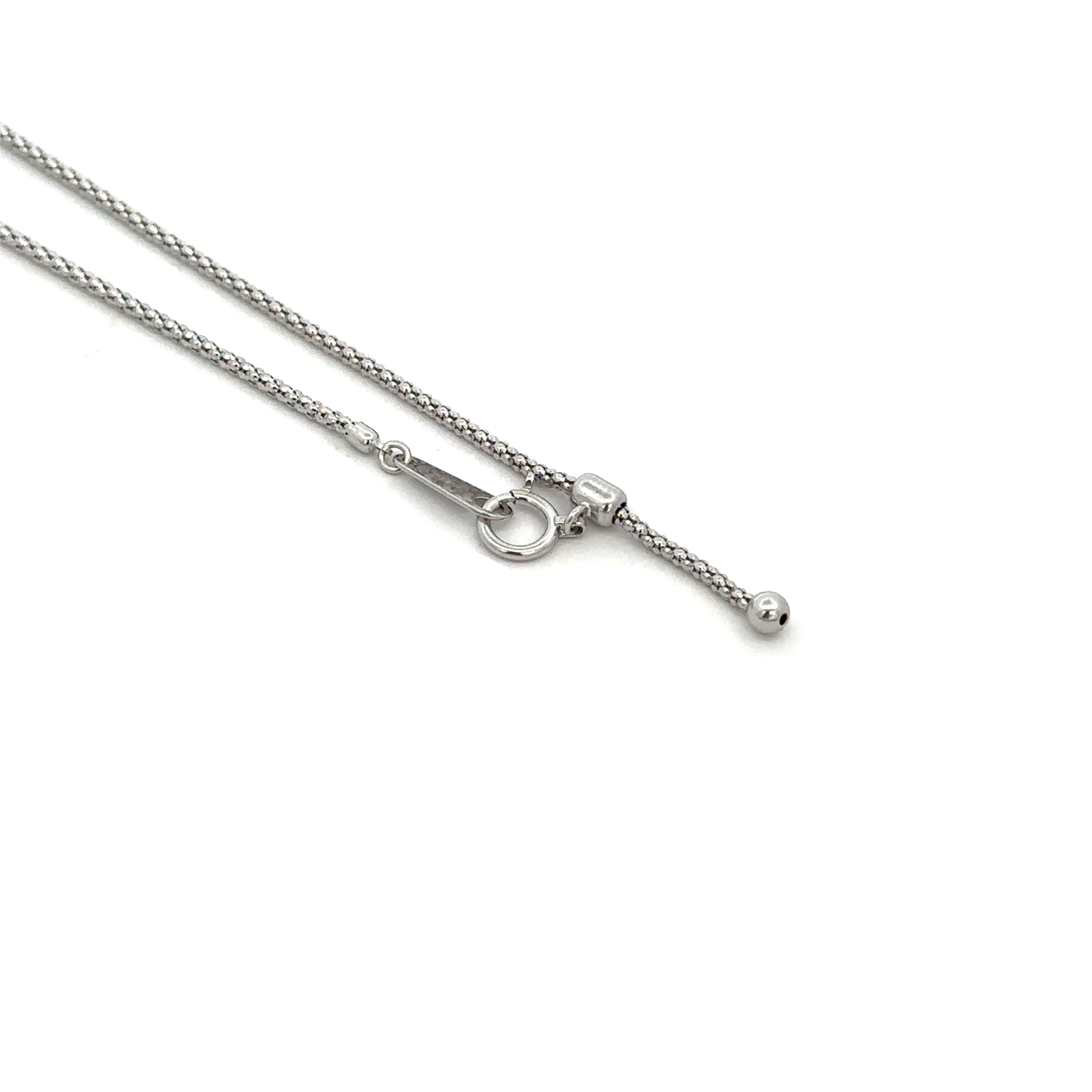 Honey comb weave 18k white gold chain 18 inch
