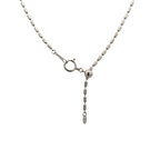 18K White Gold 18-Inch Textured Bead Chain