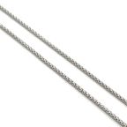 Honey comb weave 18k white gold chain 18 inch