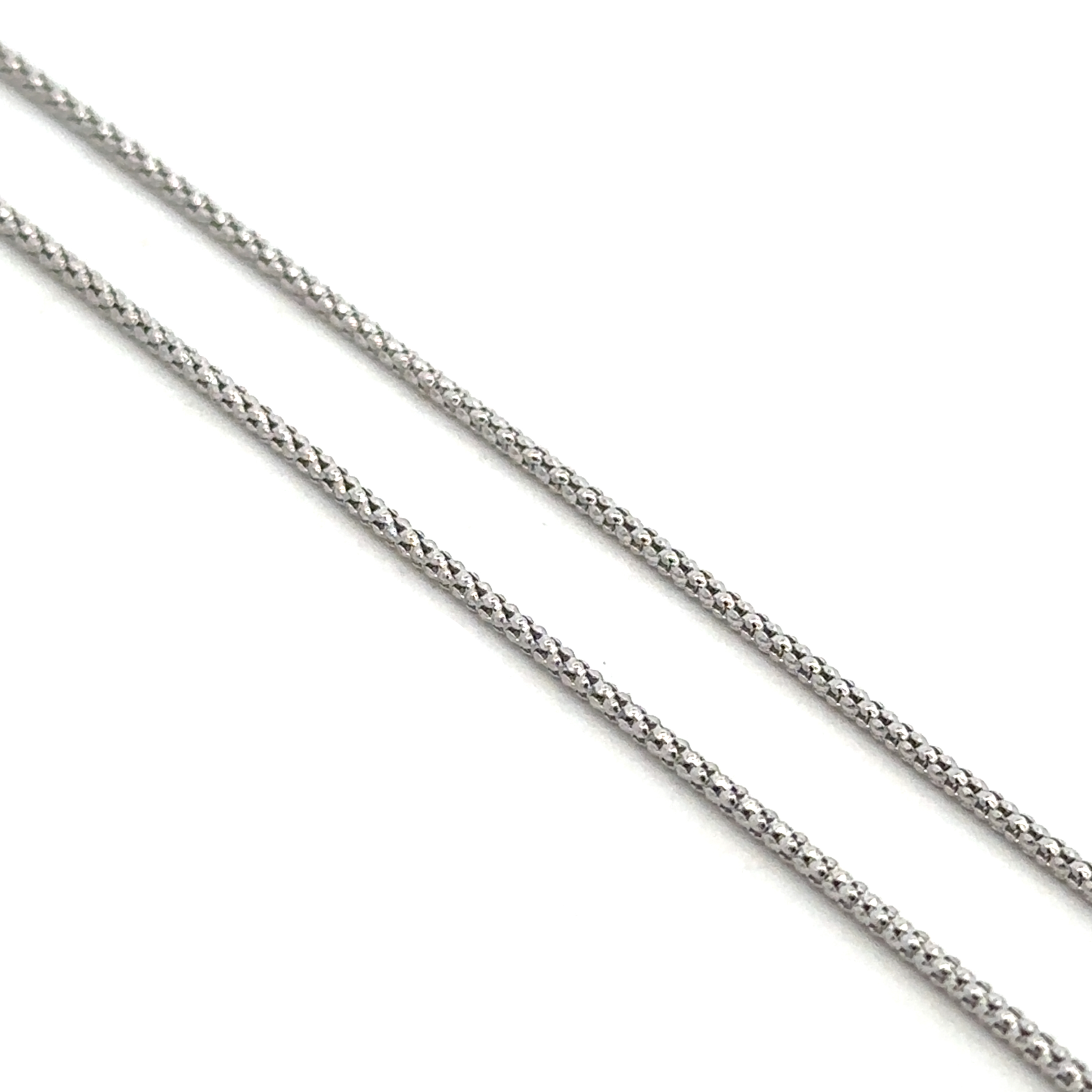 Honey comb weave 18k white gold chain 18 inch