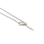 18K White Gold 18-Inch Textured Bead Chain