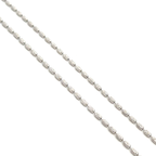 18K White Gold 18-Inch Textured Bead Chain