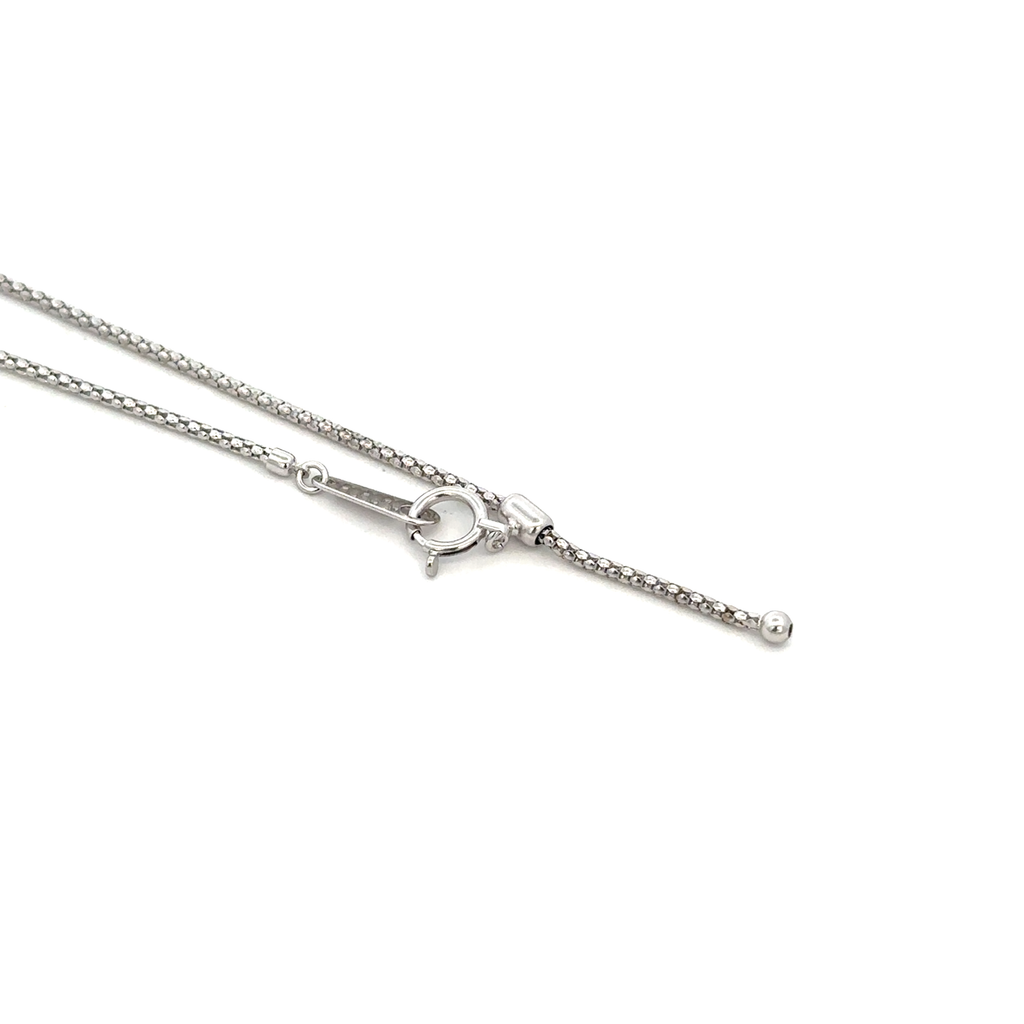 Honey comb weave 18k white gold chain 18 inch