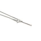 Honey comb weave 18k white gold chain 18 inch