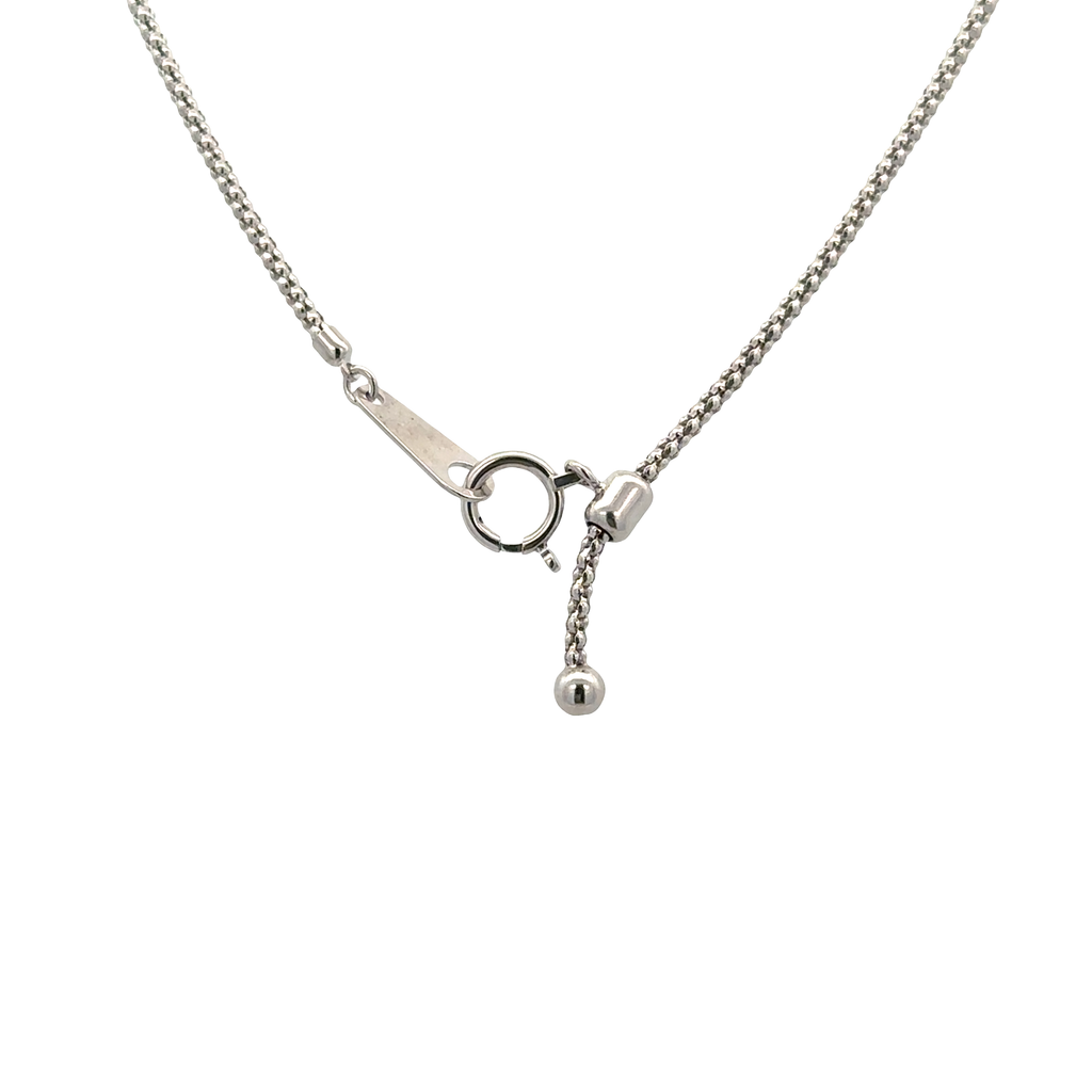 Honey comb weave 18k white gold chain 18 inch