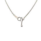 Honey comb weave 18k white gold chain 18 inch