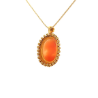22k Yellow Gold Orange Cameo Pendant
