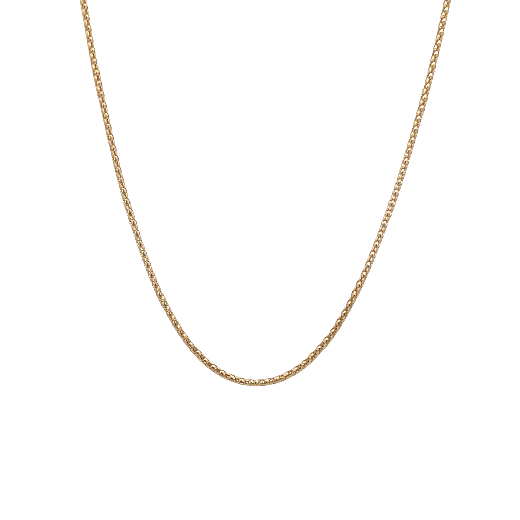 Honey comb weave 18k yellow gold chain 18 inch
