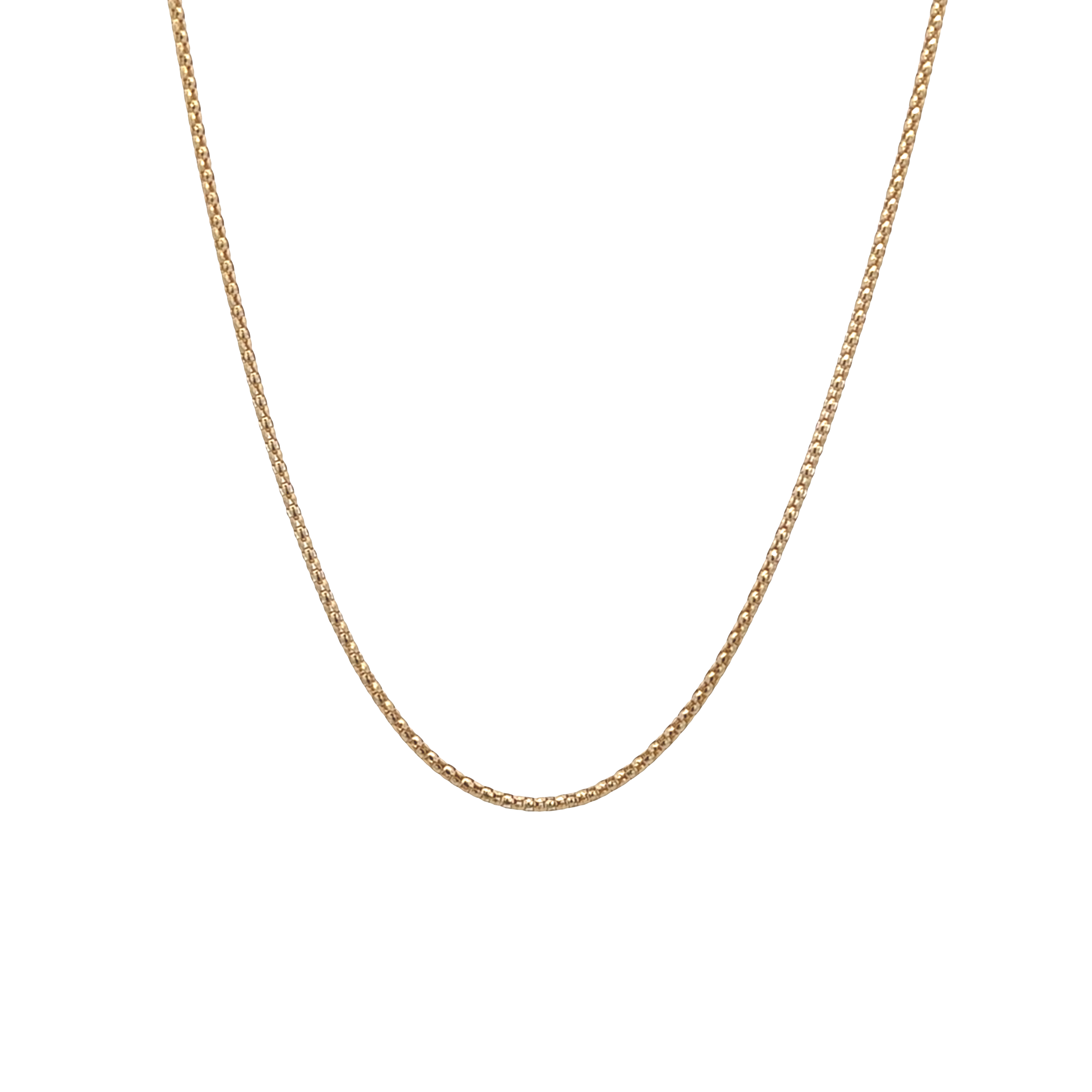 Honey comb weave 18k yellow gold chain 18 inch