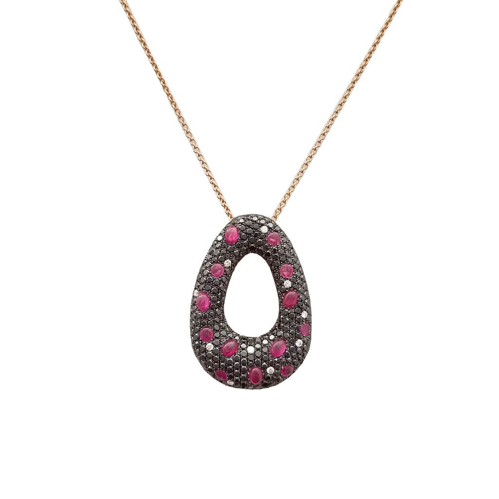 Elegant Ruby Pendant Necklace