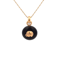18k Pink Gold White Diamonds Pendant