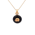 18k Pink Gold White Diamonds Pendant
