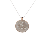 18k Pink & White Gold White Diamonds Pendants