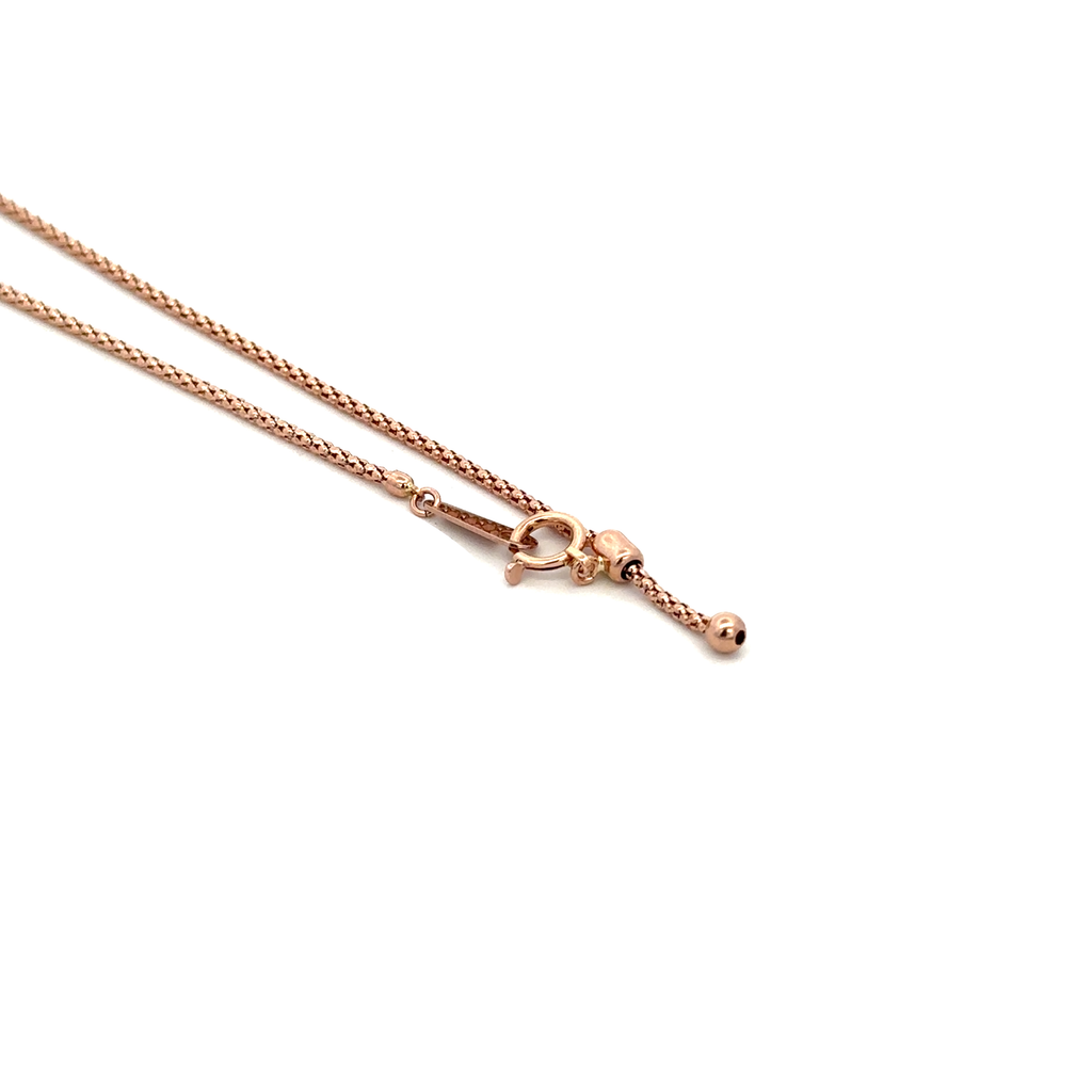 Honey comb weave 18k pink gold chain 18 inch