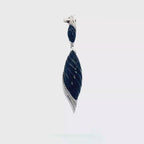 18k White Gold Black Onyx & White Diamonds Pendant