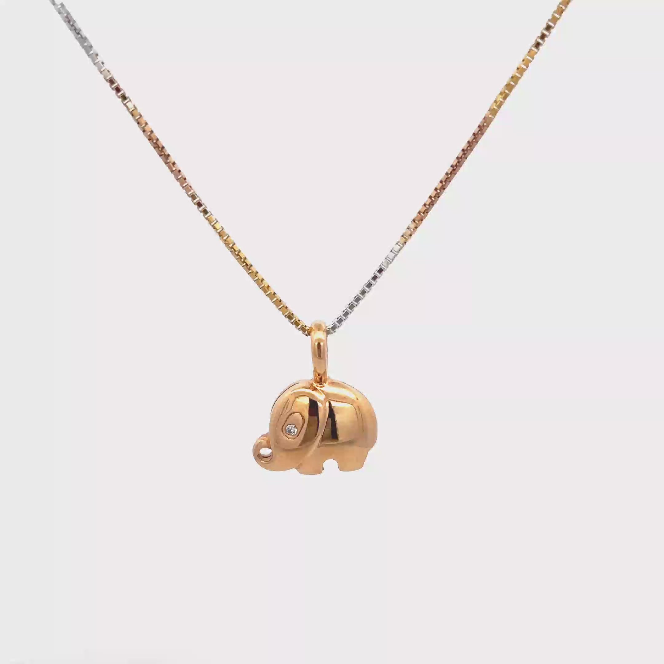 18k Yellow Gold White Diamonds Pendant