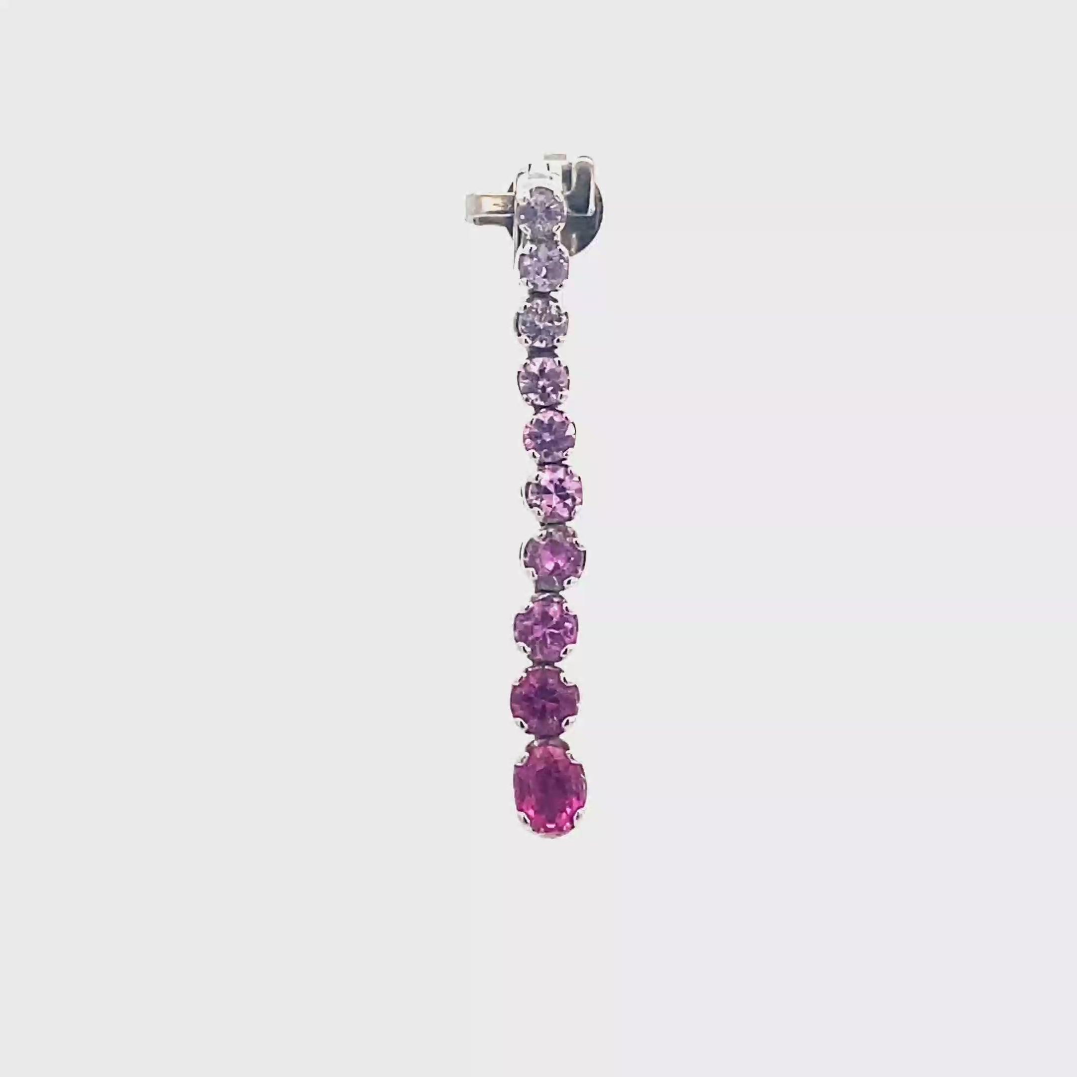 18k White Gold Pink Sapphire Pendant
