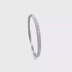 18k White Gold White Diamonds Bangle