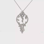 18k White Gold White Diamonds Pendant