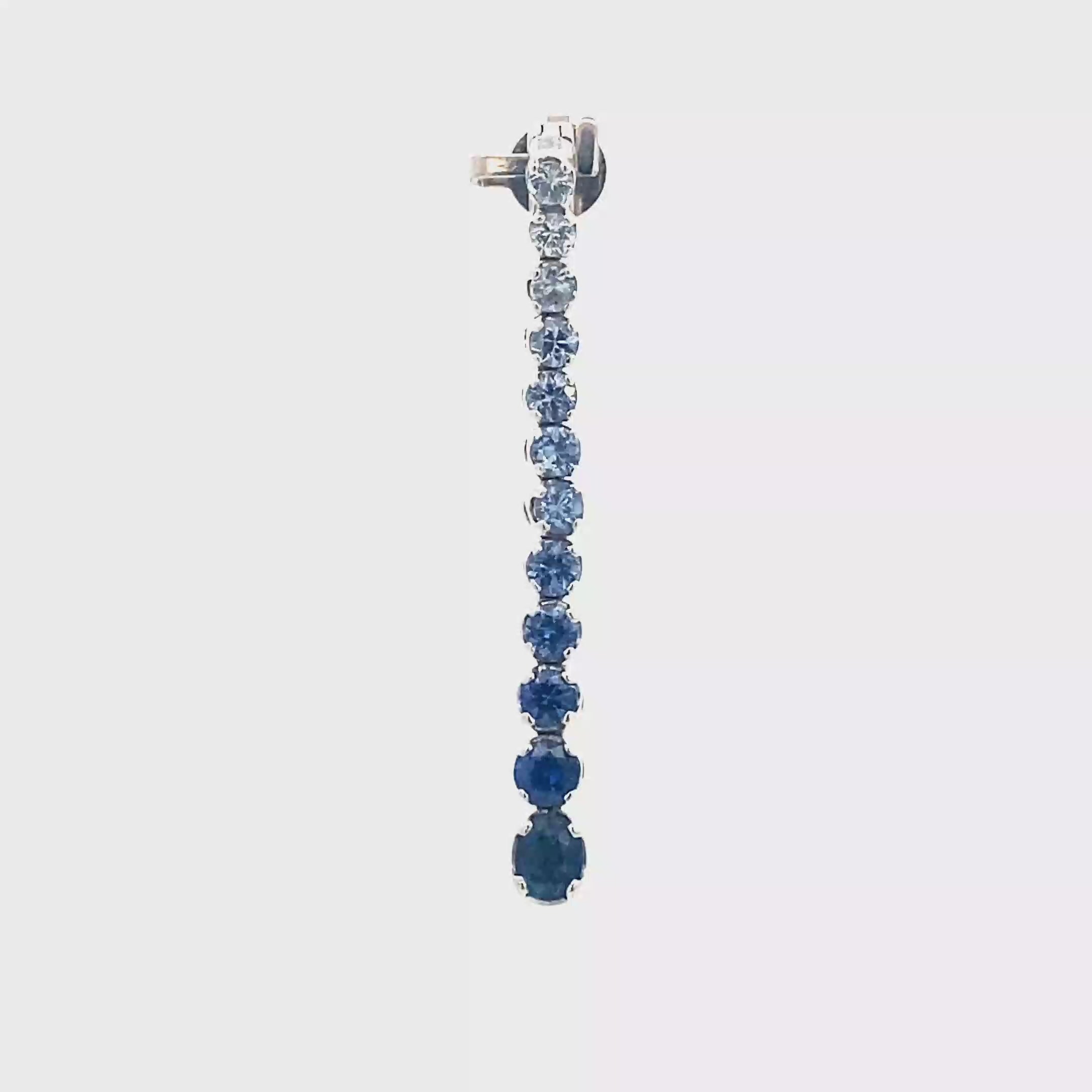 18k White Gold Blue Sapphire pendant